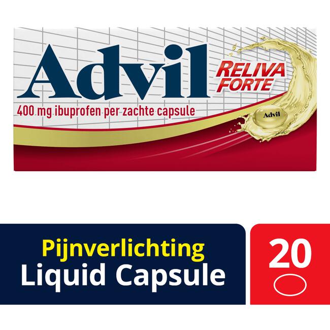 Advil Reliva Forte Liquid-Caps 400 MG Voor Pijn En Koorts 20 Stuks
