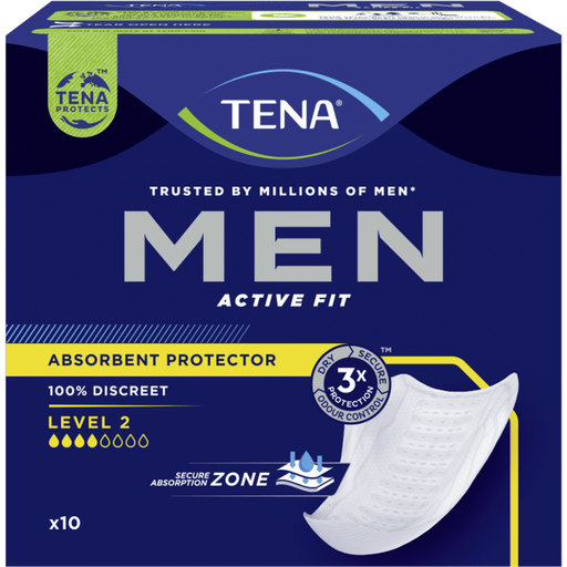 TENA Men Active Fit Absorbant Protector Level 2 Incontinentieverband 10 stuks