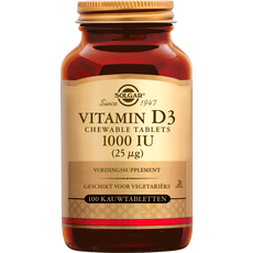 Solgar Vitamin D-3 1000 IU/25 mcg 100 kauwtabletten