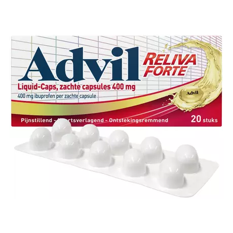 Advil Reliva Forte Liquid-Caps 400 MG Ibuprofen voor Pijn en Koorts 20 stuks