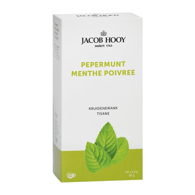 Jacob Hooy Pepermunt Thee Zakjes 20 stuks 