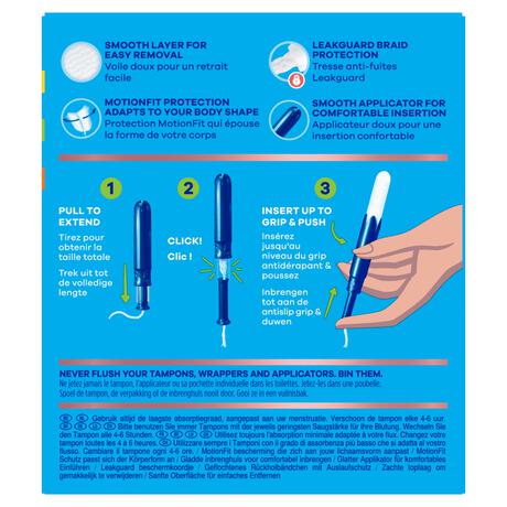 Tampax Pearl Compak Regular Tampons Met Inbrenghuls 18 Stuks