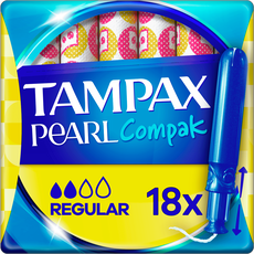 Tampax Pearl Compak Regular Tampons Met Inbrenghuls 18 Stuks