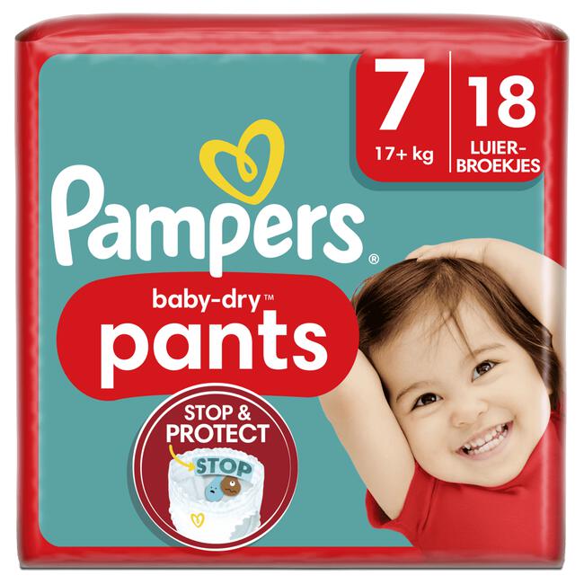 Pampers Baby-Dry Pants Luierbroekjes Maat 7 17+ KG 18 Stuks