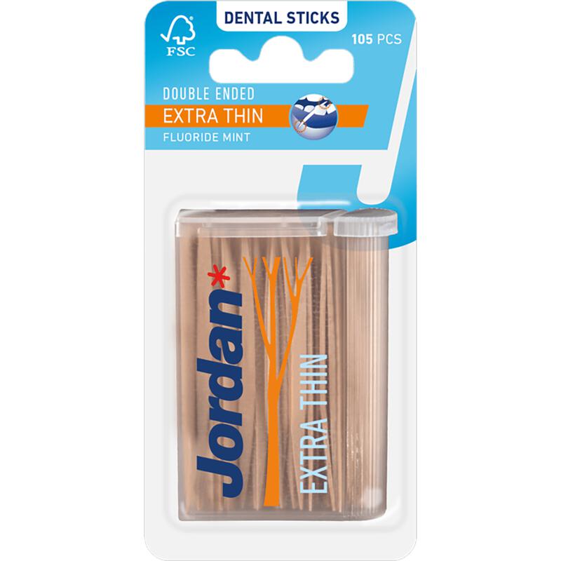 Jordan Double Ended Extra Thin Tandenstokers 105 Stuks