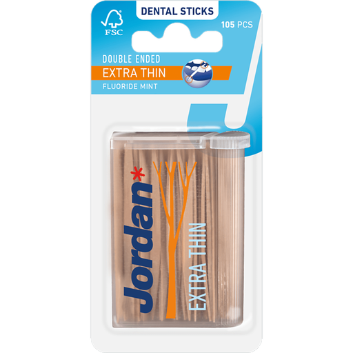 Jordan Double Ended Extra Thin Tandenstokers 105 Stuks
