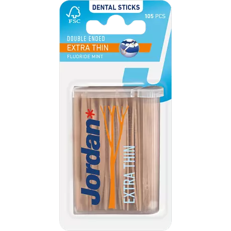 Jordan Double Ended Extra Thin Tandenstokers 105 Stuks