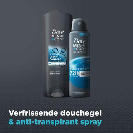Dove Men+Care Clean Comfort Giftset Bodywash + Anti-Transpirant Spray