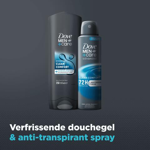 Dove Men+Care Clean Comfort Giftset Bodywash + Anti-Transpirant Spray