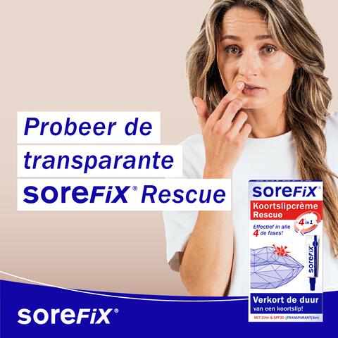 SoreFix Rescue Op Zink Gebaseerde Koortslipcrème 6 ML