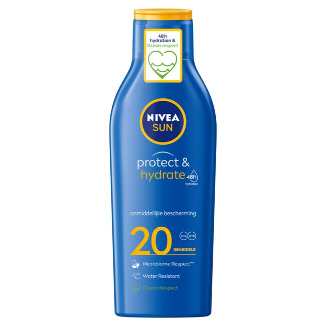 NIVEA SUN Zonnebrand Protect & Hydrate Zonnemelk SPF 20 200 ML