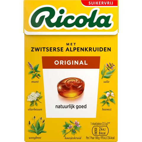 Ricola Kruidenpastilles Original Suikervrij