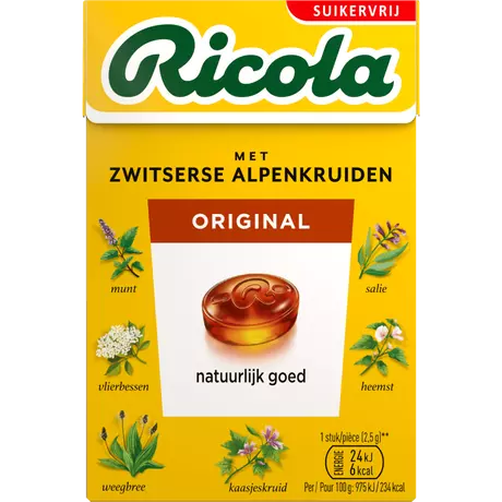 Ricola Kruidenpastilles Original Suikervrij