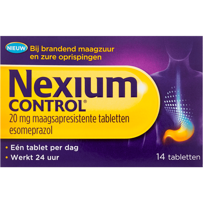 nexium control 14 tabletten voor brandend maagzuur