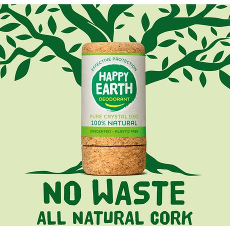 Happy Earth 100% Natuurlijke Unscented Crystal Deodorant 90 GR