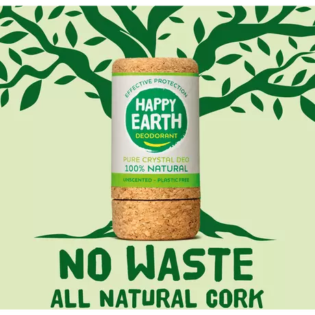Happy Earth 100% Natuurlijke Unscented Crystal Deodorant 90 gram