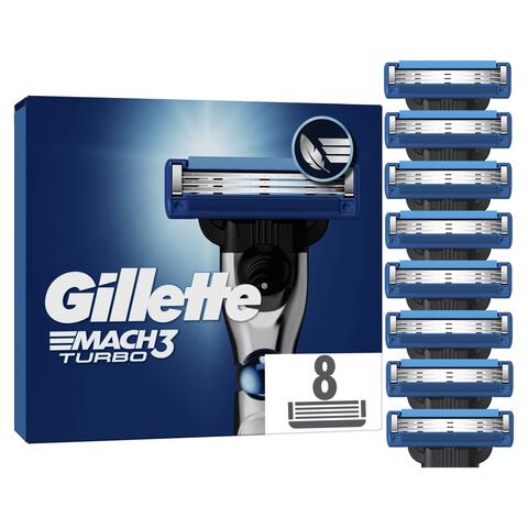 Gillette Mach3 Turbo Scheermesjes 8 stuks