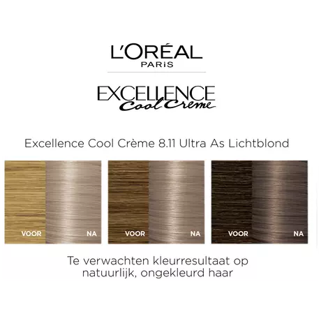 L'Oréal Paris Excellence Cool Creams Haarverf 8.11 Ultra Ash Lichtblond