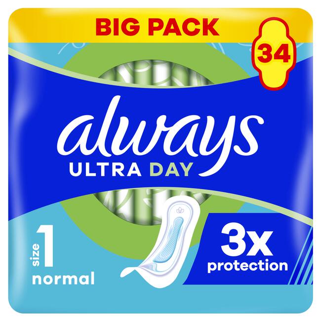 Always Ultra Maandverband Normal Zonder Vleugels 34 stuks