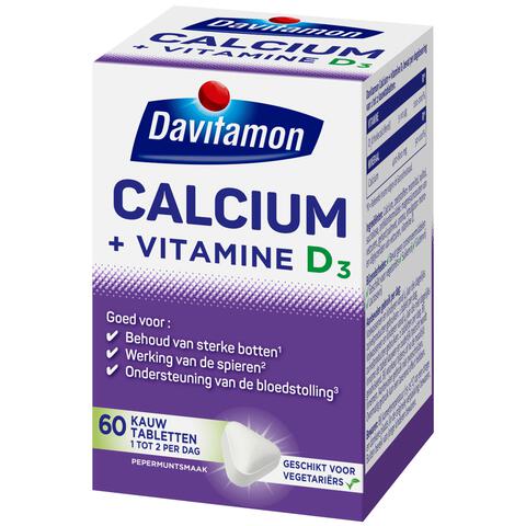 Davitamon Calcium met Vitamine D Kauwtabletten Mint