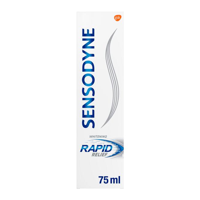 Sensodyne Rapid Relief Whitening tandpasta voor gevoelige tanden 75 ml