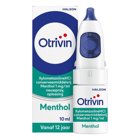Otrivin Menthol Xylometazoline HCI 1 mg/ml Neusspray bij een Verstopte Neus 10 ML