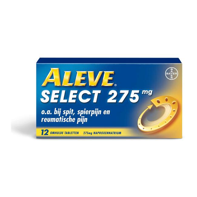 Aleve Select bij o.a. rugpijn spierpijn en gewrichtspijn 12 tabletten
