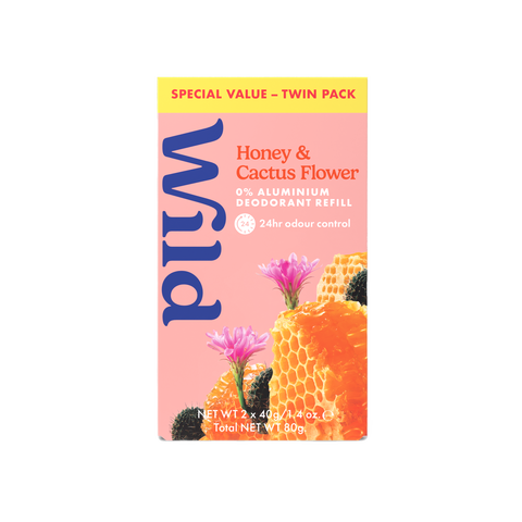 Wild Honey & Cactus Deodorant Refill Value Pack 80 gram