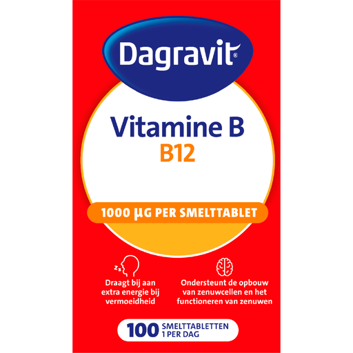Dagravit Vitamine B12 1000μg Smelttabletten 100 stuks
