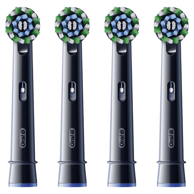 Oral-B Cross Action Opzetborstels Zwart - 4 Stuks