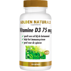 Golden Naturals Vitamine D3 75 mcg Softgel Capsules 120 stuks