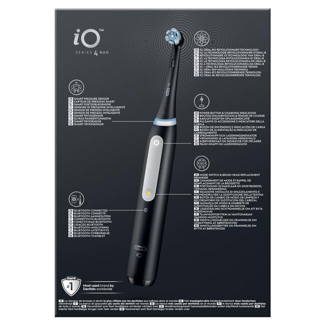 Oral-B iO 4 Zwart & Wit 2 Elektrische Tandenborstels By Braun