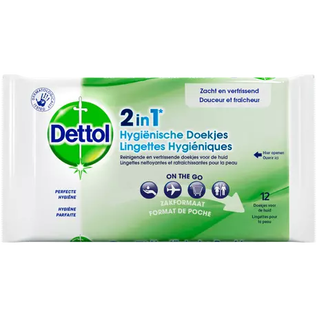 Dettol 2-iIn-1 Hygienische Doekjes 12 stuks