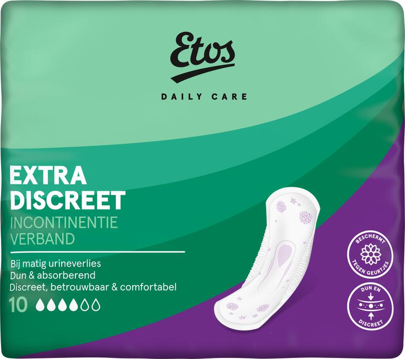 Etos Extra Discreet Incontinentieverband 10 stuks