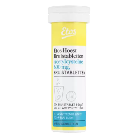 Etos Hoest Bruistabletten Acetylcysteïne 600 MG 10 stuks