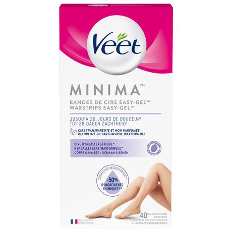 Veet Minima Ontharingsstrips Benen & Lichaam Hypoallergeen 40 stuks