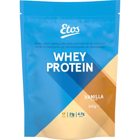 Etos Whey Protein Eiwitpoeder Vanille 510 gram