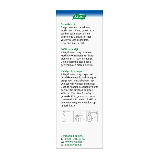 A.Vogel Hoestspray bij Droge- En Kriebelhoest Spray 30 ML