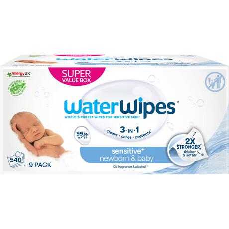 WaterWipes Billendoekjes Voordeeldoos 9 x 60 stuks
