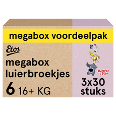 Etos Woezel & Pip Luierbroekjes Extra Large Maat 6 16+ kg Megabox 3x30 stuks