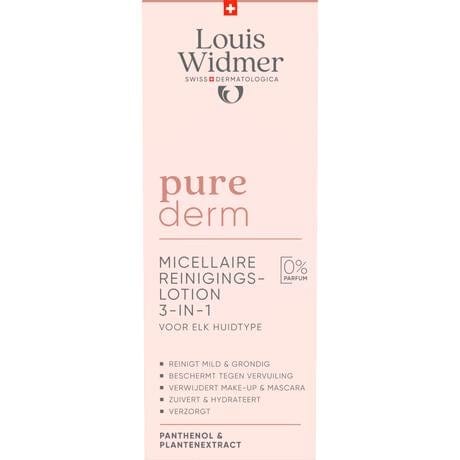Louis Widmer Purederm 3-In-1 Micellaire Reinigingslotion 200 ML