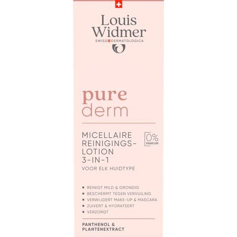 Louis Widmer Purederm 3-In-1 Micellaire Reinigingslotion 200 ML