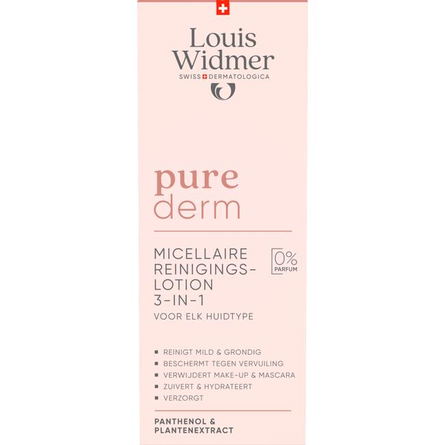 Louis Widmer Purederm Micellaire Reinigingslotion Zonder Parfum 200 ML