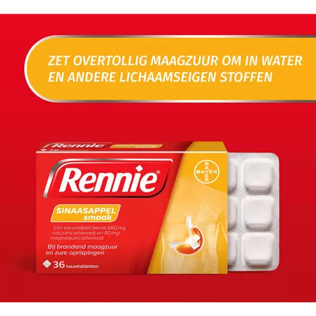 Rennie Sinaasappel Kauwtabletten Bij Brandend Maagzuur 36 stuks