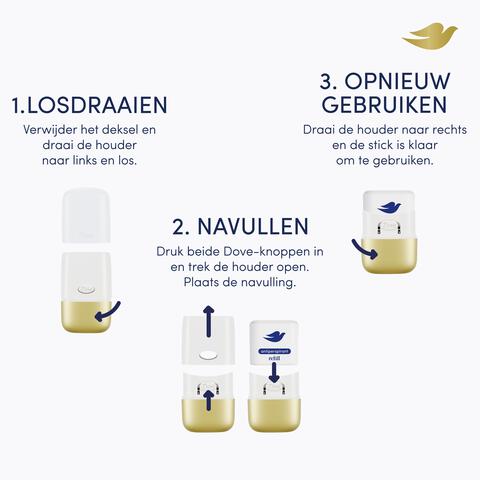 Dove Peony Antiperspirant Deodorant Refillable Starter Kit