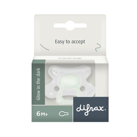 Difrax Fopspeen Natural 6+ M Glow In The Dark