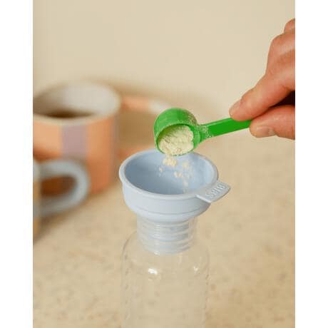 BIBS Babyfles 270 ML Ivory met Latex speen en opvouwbaar trechtertje