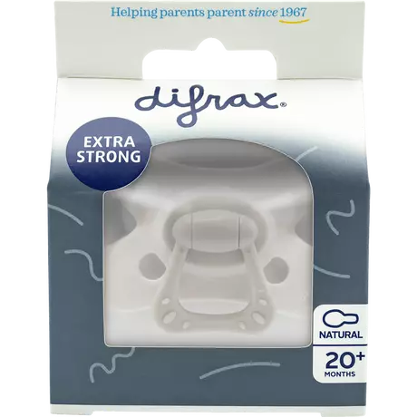 Difrax Fopspeen Natural 18 Maanden Grey Agate BPA-vrij