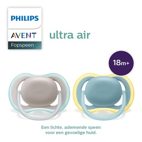 Philips Avent Fopspeen Ultra Air Day 18M+ SCF349/50 2 stuks
