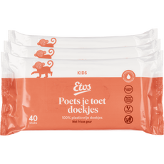 Etos Poets je Toet Doekjes Plasticvrij 3x40 stuks